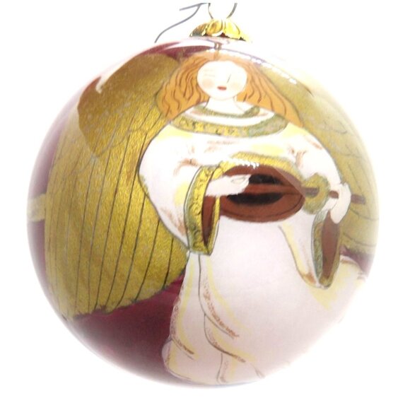 Li Bien Vintage Glass Christmas Ornaments Angles set of Two preowned - Picture 4 of 4